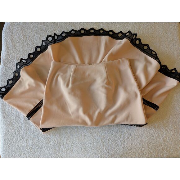 Venus High Low Fishtail Skirt in Pink and Black Sz 10 - Picture 10 of 10